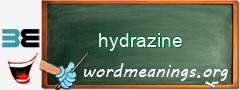 WordMeaning blackboard for hydrazine